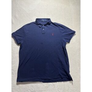 Polo Ralph Lauren Short Sleeve Navy Blue Polo Shirt Men's XXL